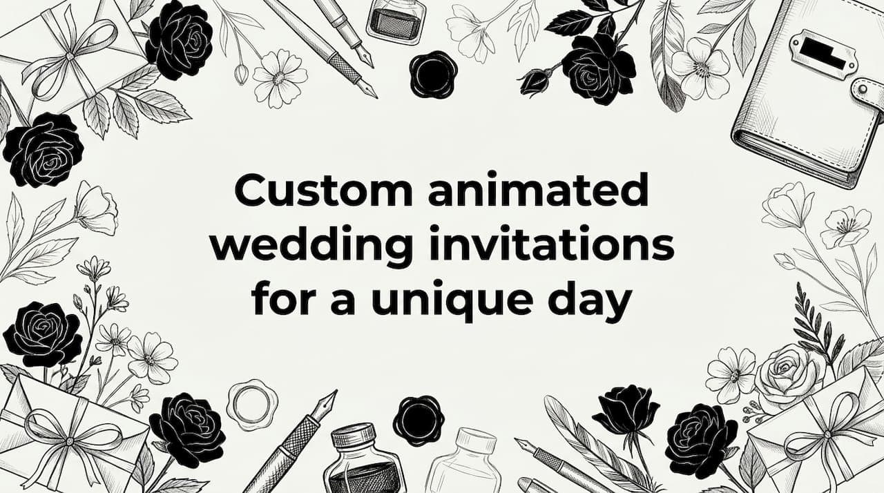 Custom animated wedding invitations for a unique day