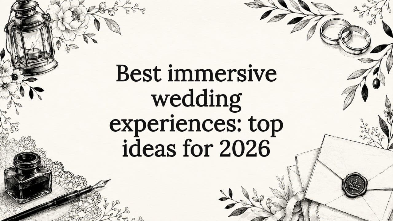 Best immersive wedding experiences: top ideas for 2026