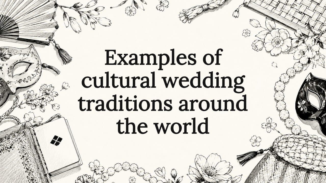 Examples of cultural wedding traditions around the world
