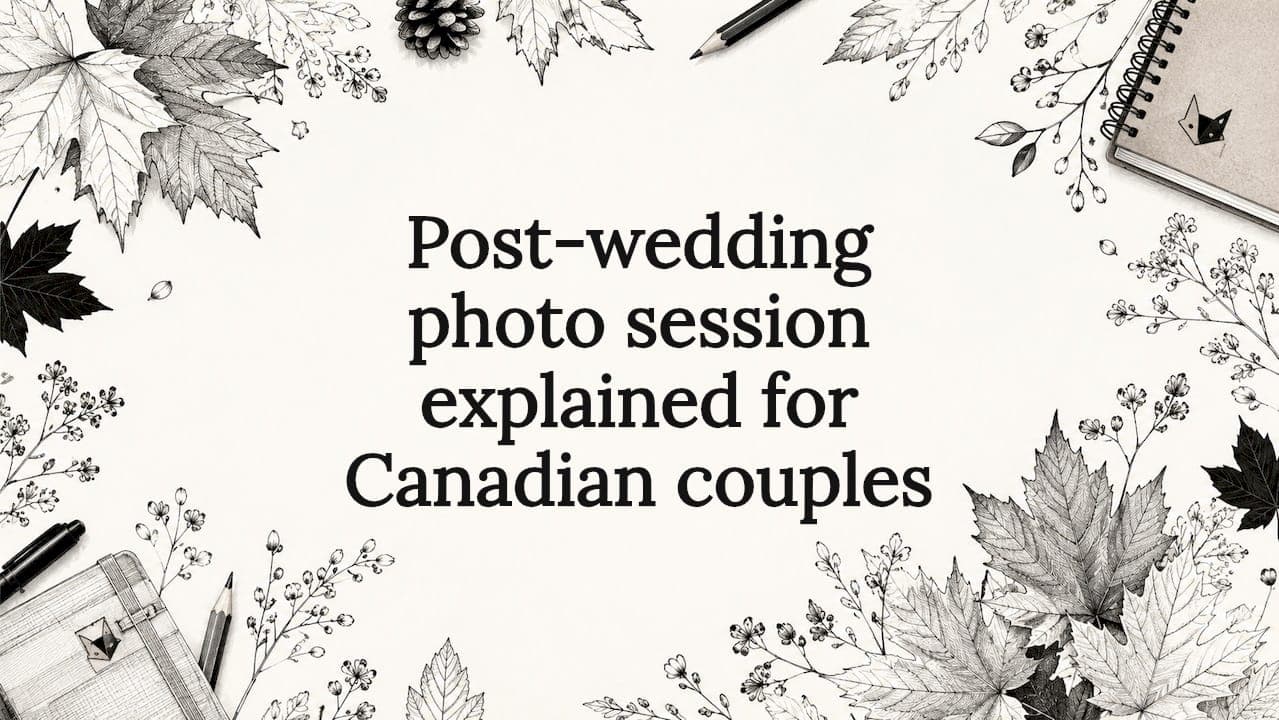 Post-wedding photo session explained for Canadian couples