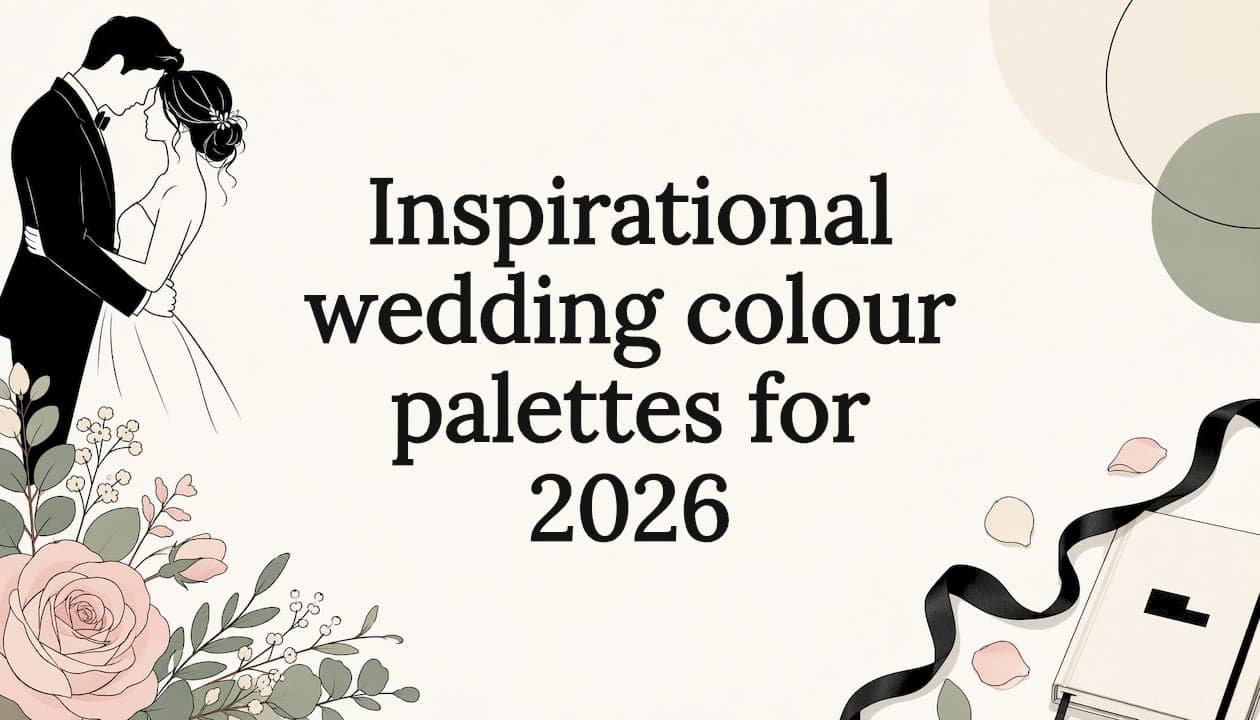 Inspirational wedding colour palettes for 2026
